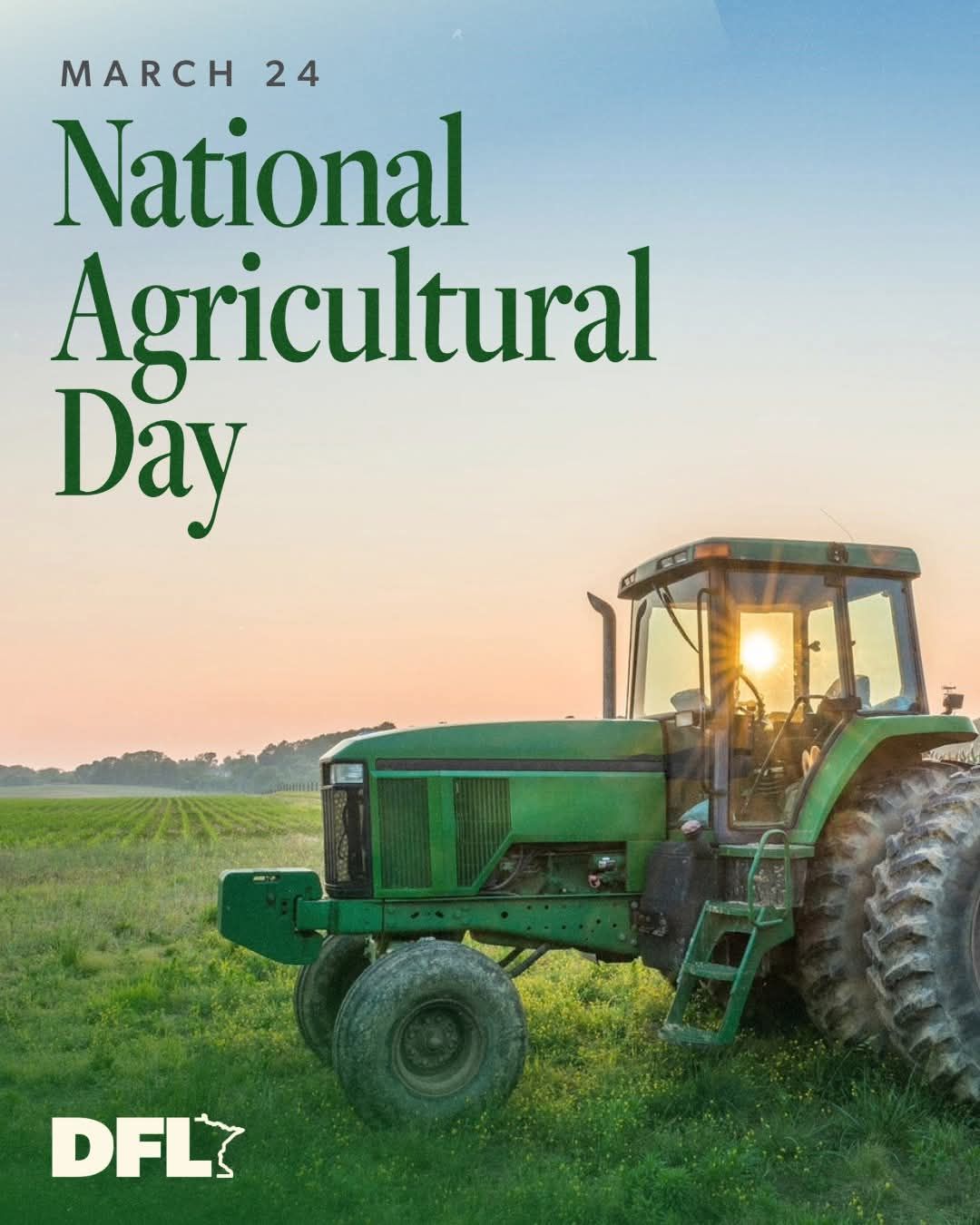 Ben Wieman celebrating National Agriculture Day on the farm